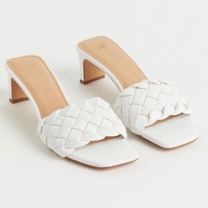 H&M White Tan Woven Sandals